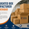Corrugated boxes displayed in a warehouse for business packaging and shipping solutions in Hyderabad.