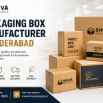 Custom packaging boxes displayed in a professional industrial setup for business packaging solutions in Hyderabad.