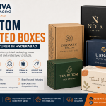 Custom printed packaging boxes displayed for branded product packaging solutions in Hyderabad.
